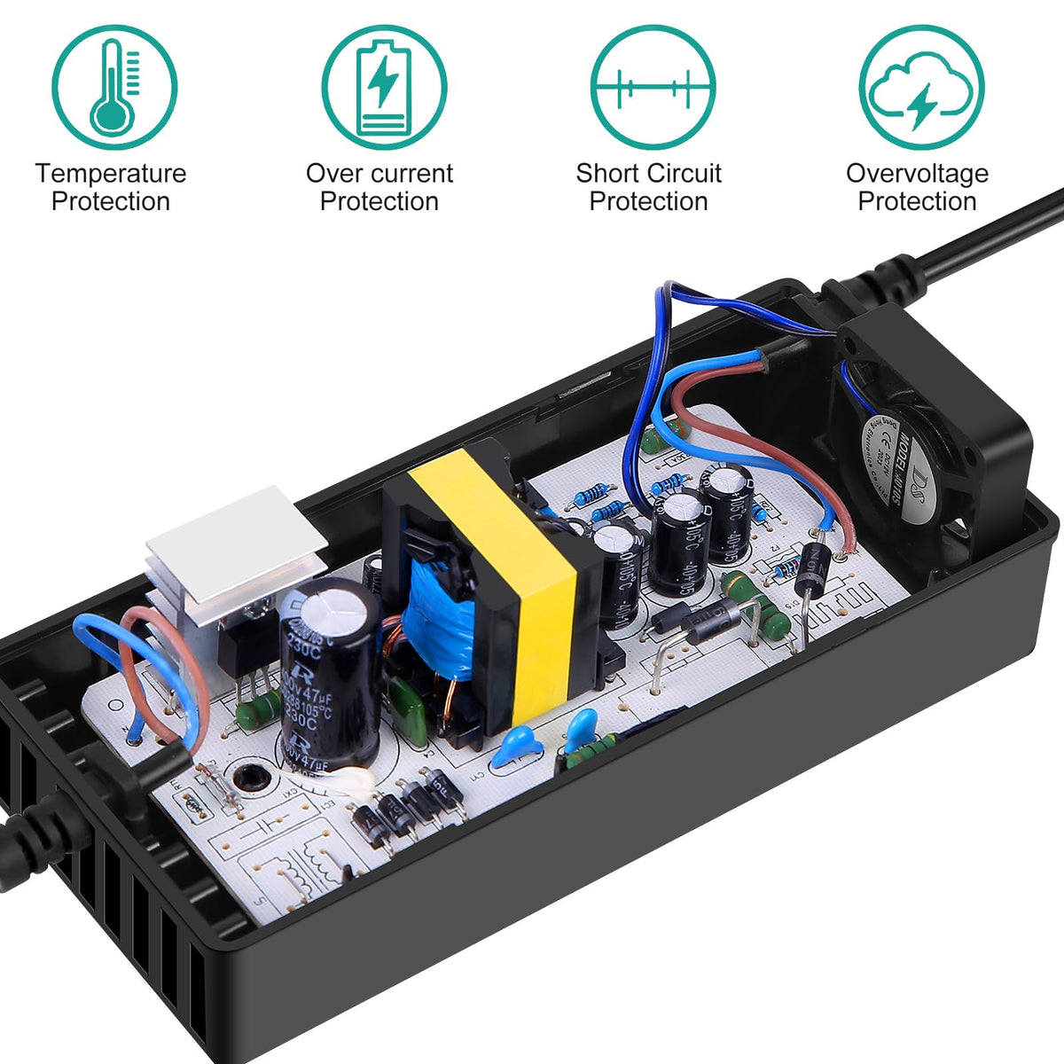 42V 2A Power Adapter with 3-Prong Inline Connector D7002