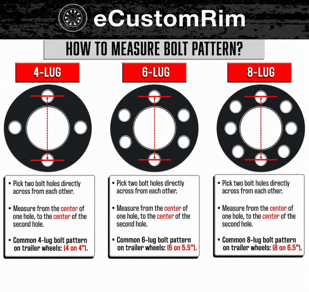 2-Pack Trailer Tire Rim Assembly 12 Inch 4 Lug T9987