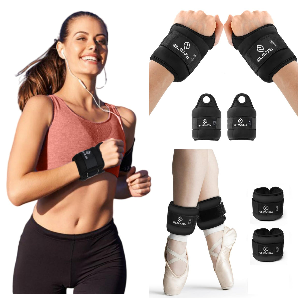 4 lbs Ankle Weights and Wrist Weights Set A6719