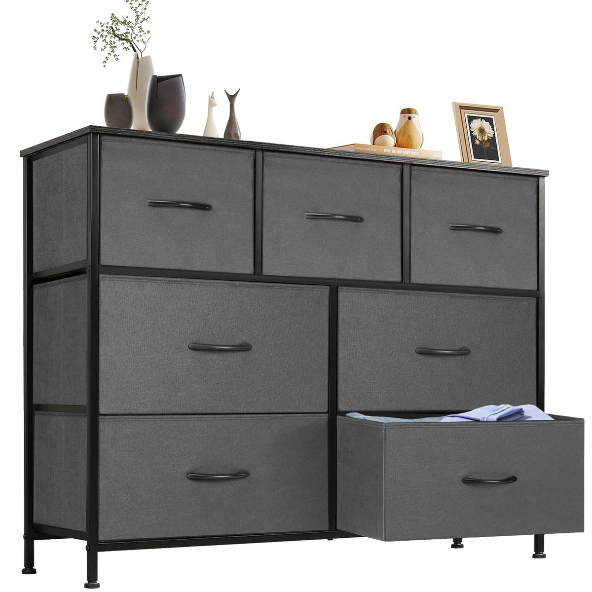 7 Drawer Fabric Dresser O629