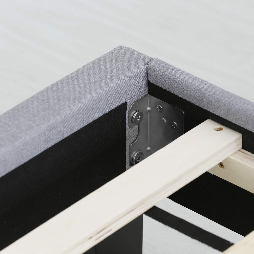 California King Upholstered Platform Bed Frame Y4859