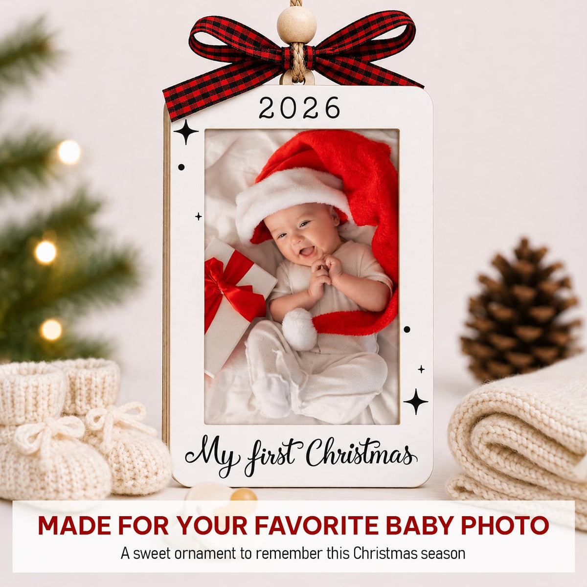 Baby's First Christmas Ornament 2026 Picture Frame C400199