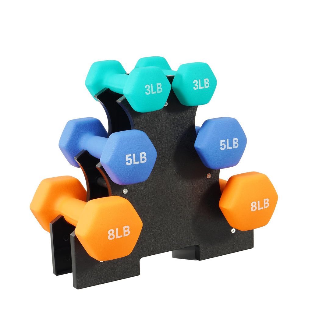 Neoprene Dumbbell Set with Rack L544