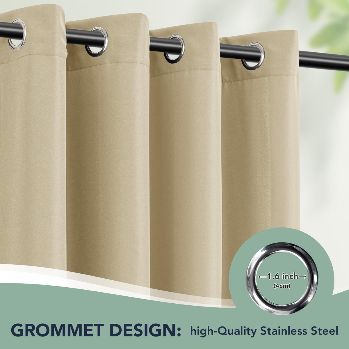 Waterproof Outdoor Curtains 6 Panels F28056