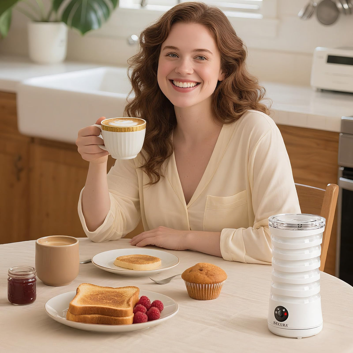 4-in-1 Electric Milk Frother White W327
