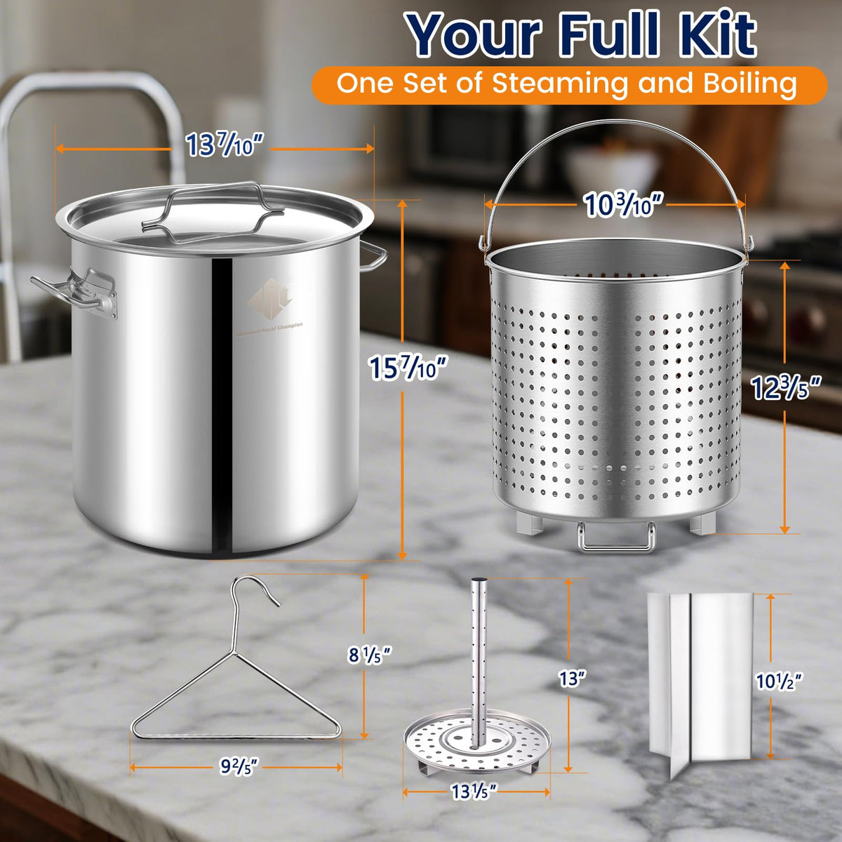 40QT Seafood Boil Pot with Propane Burner Set X825