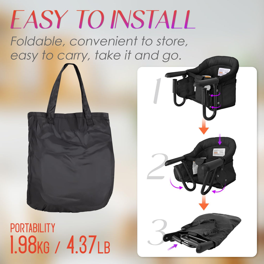 Portable Foldable High Chair with Storage Bag D79888