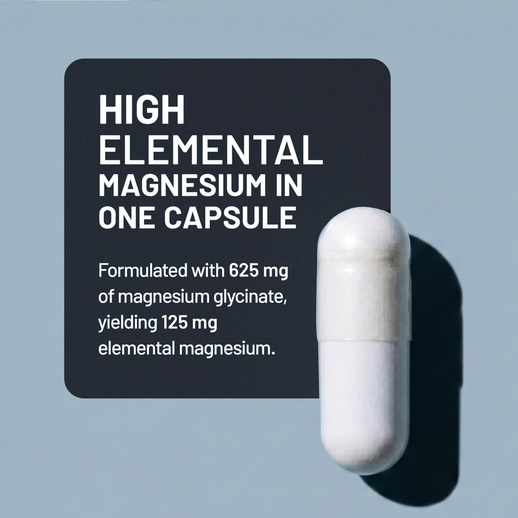 Magnesium Glycinate 625 mg Vegan 30 Capsules T8573