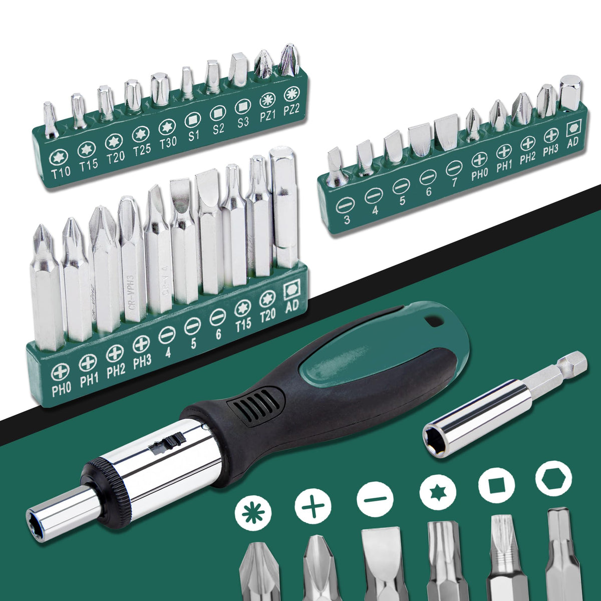 238-Piece Green Tool Set with Storage Box B9169