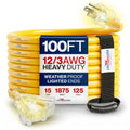 100ft 3-Outlet 12/3 Gauge Heavy Duty SJTW Extension Cord U243535