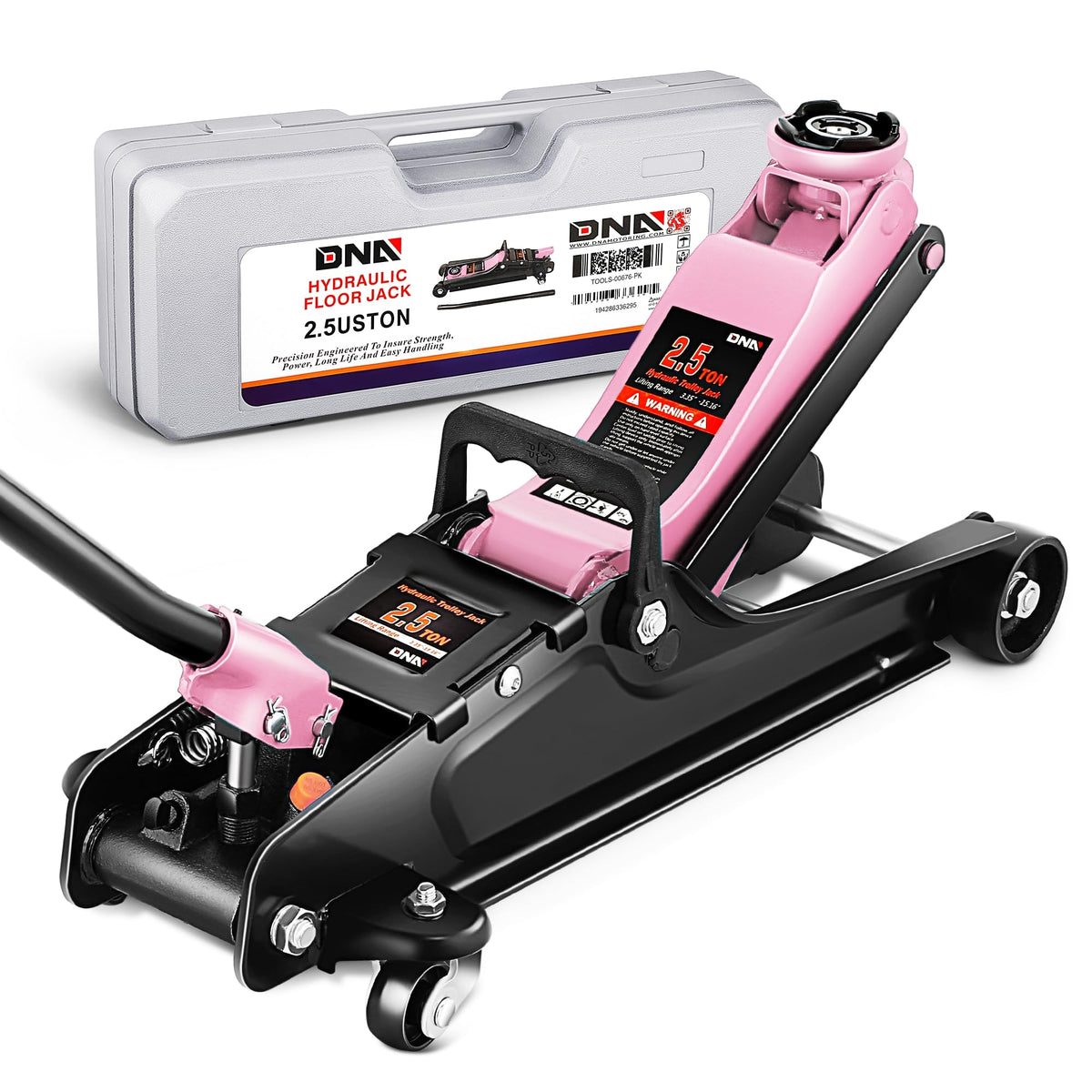 Low Profile Hydraulic Trolley Floor Jack 2.5 Ton Pink B86363