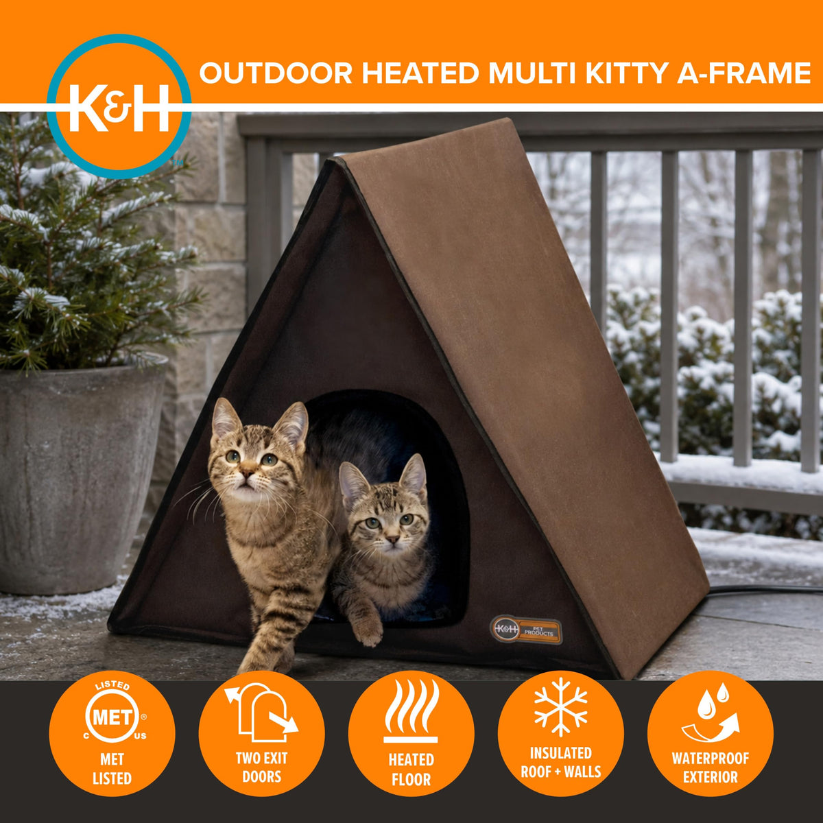 Heated Outdoor Cat House A38884