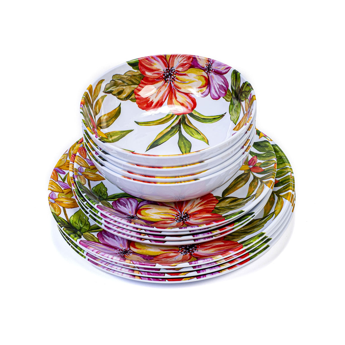 12 Piece Melamine Dinnerware Set S316