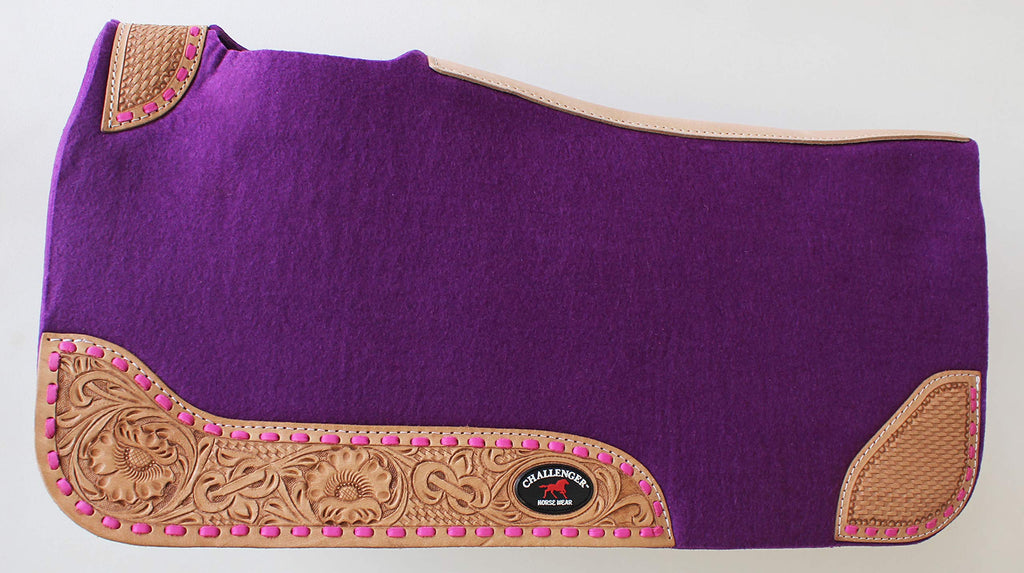 30"x 30" Western Contoured Wool Felt Saddle Pad N5189