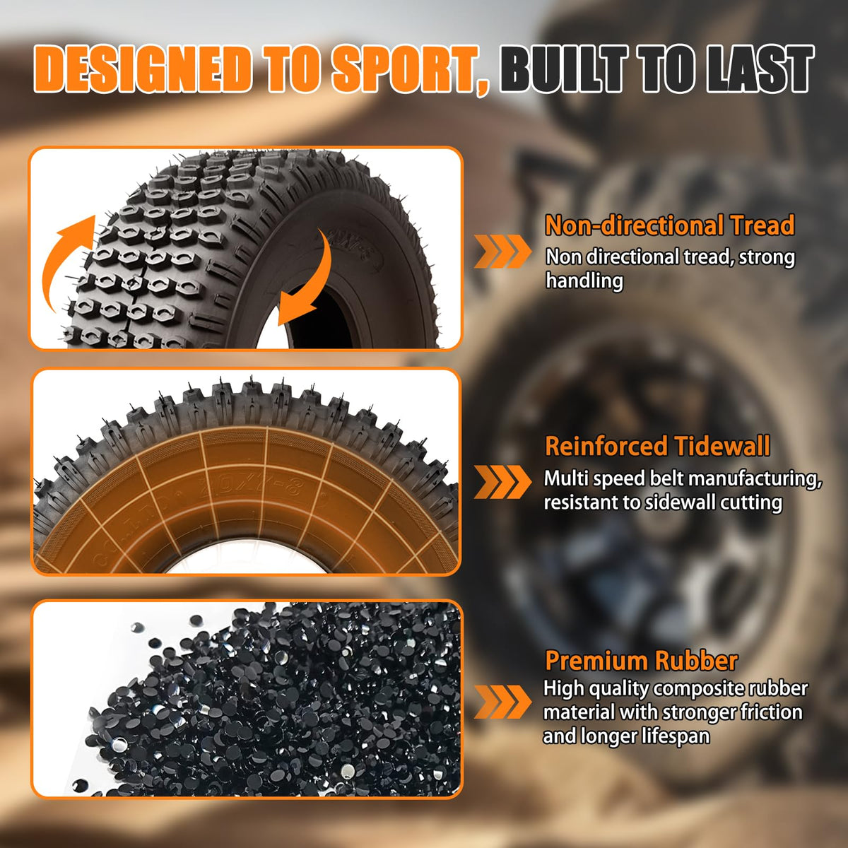 20x7-8 All Terrain ATV Tires Set of 2 H9007