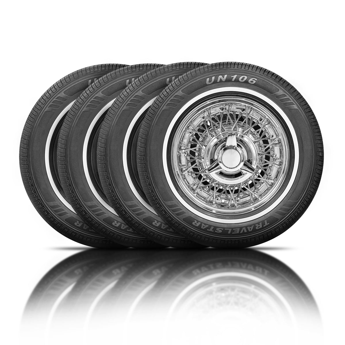 Set of 4 White Wall Radial Tire I8760