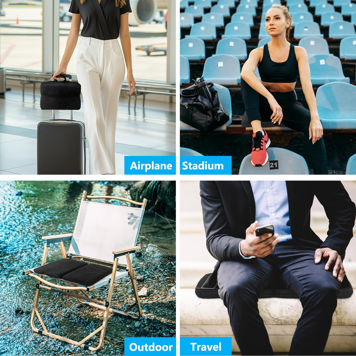 Portable Foldable Seat Cushion I344076