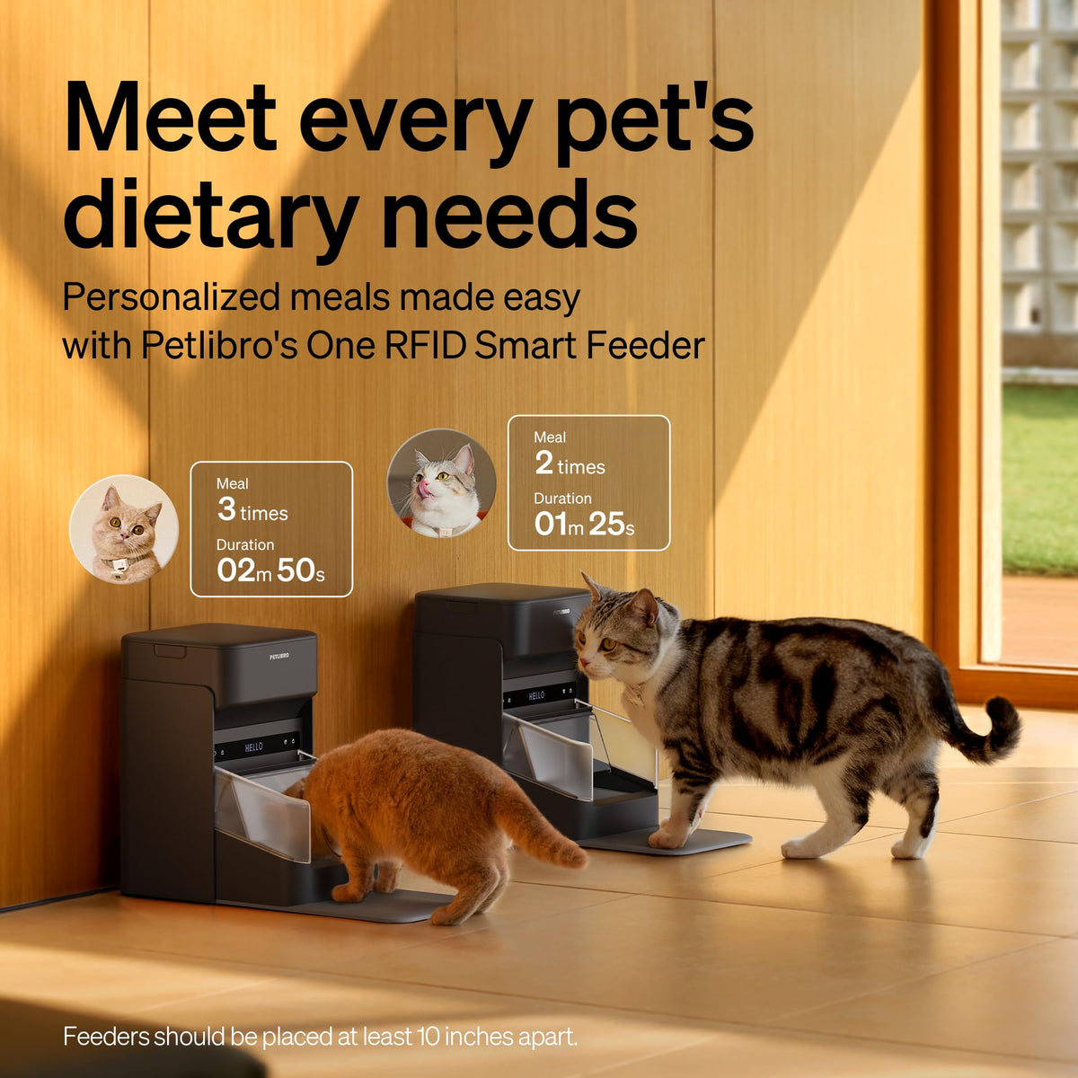 RFID Automatic Cat Feeders for 2 Cats G27138
