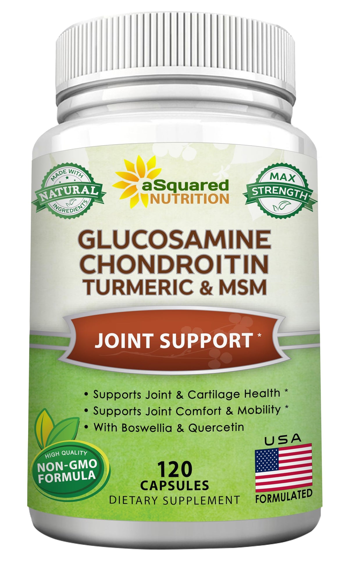 Glucosamine Chondroitin Turmeric MSM Boswellia 120 Capsules Supplement H278