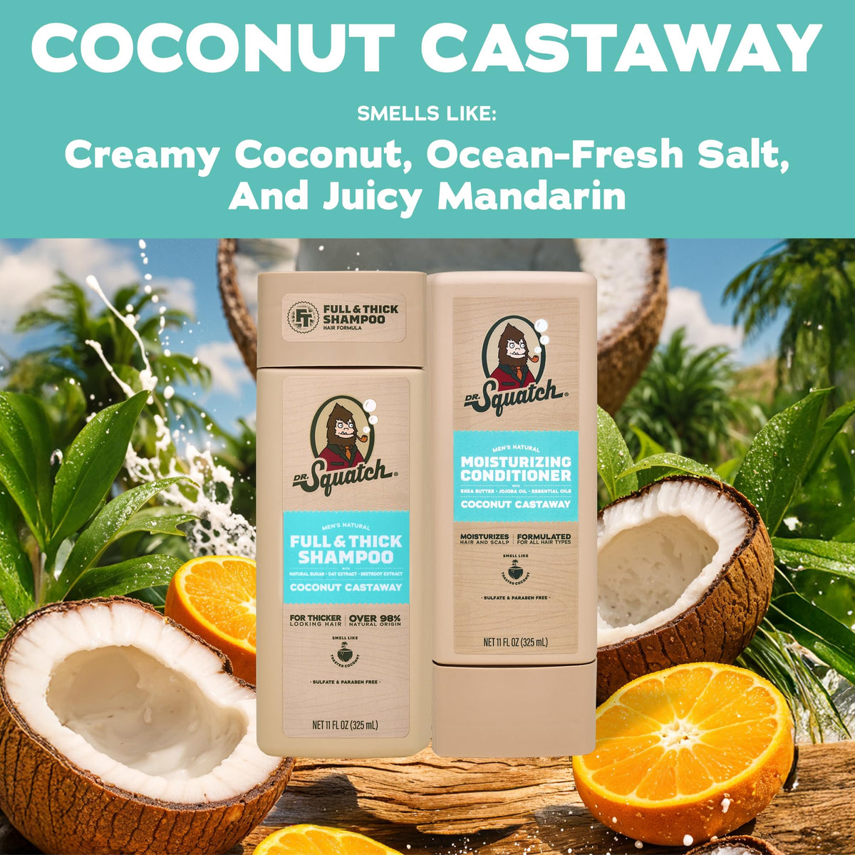 Natural Shampoo and Conditioner Set 11 fl oz 2-Pack T874