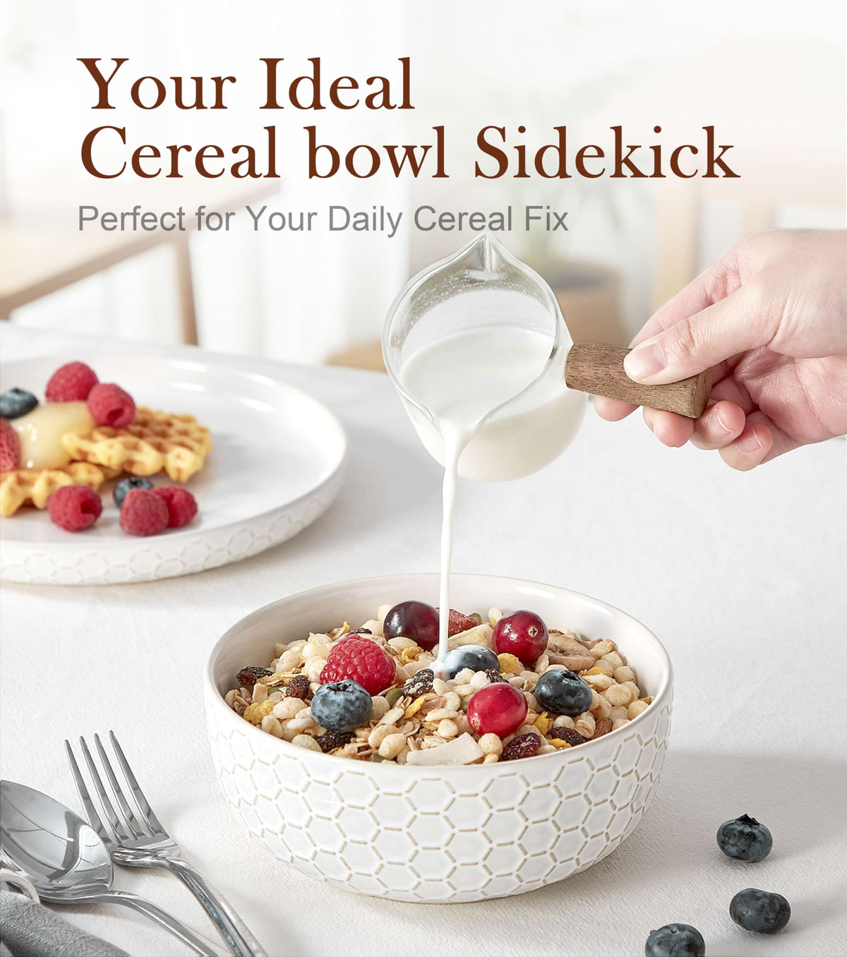 26 oz Ceramic Cereal Bowls Set of 4 B921
