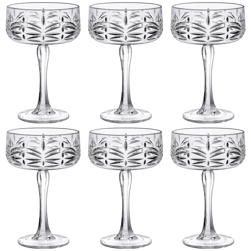 12-Ounce Plastic Coupe Glasses Set of 6 G45505