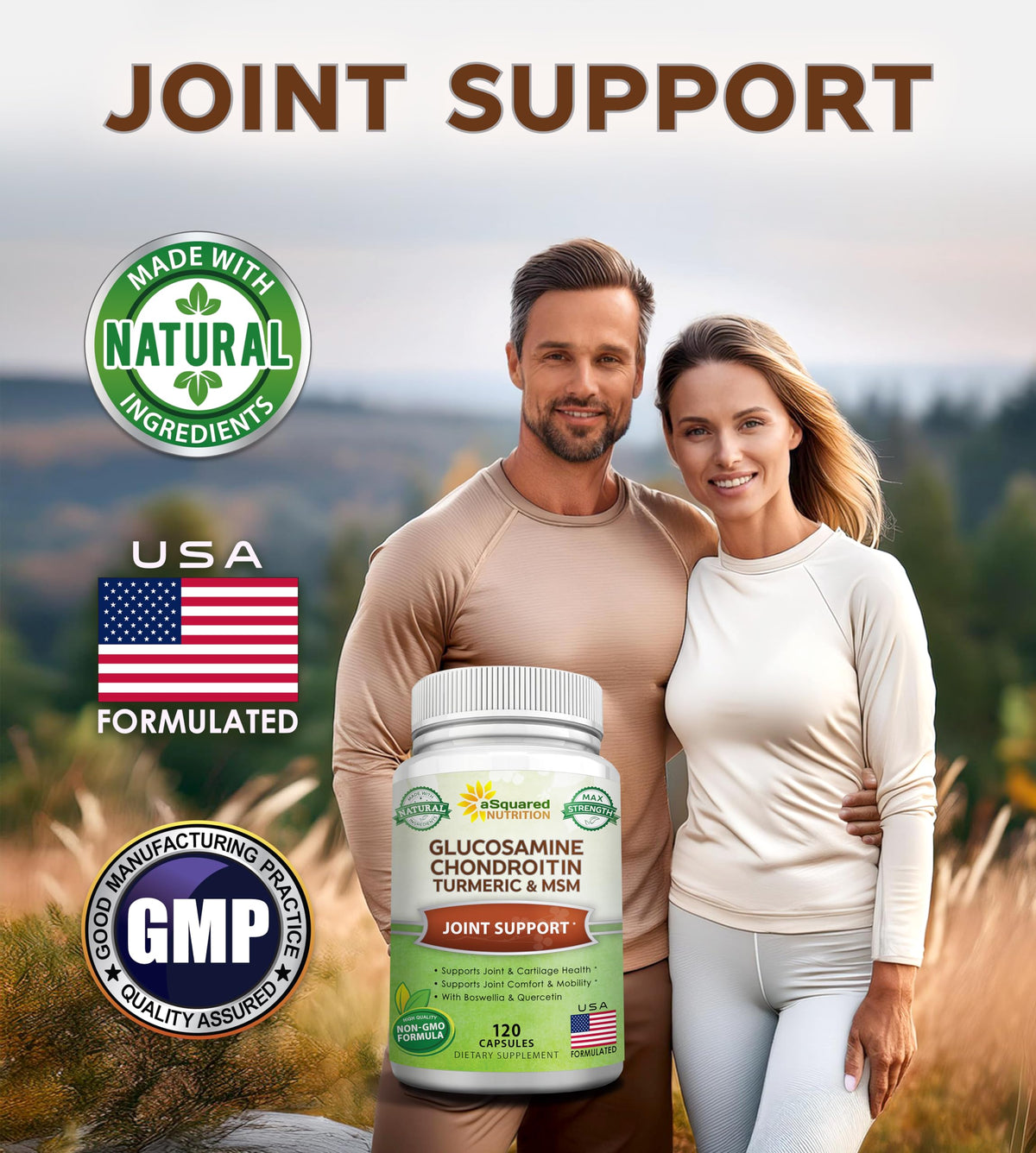 Glucosamine Chondroitin Turmeric MSM Boswellia 120 Capsules Supplement H278