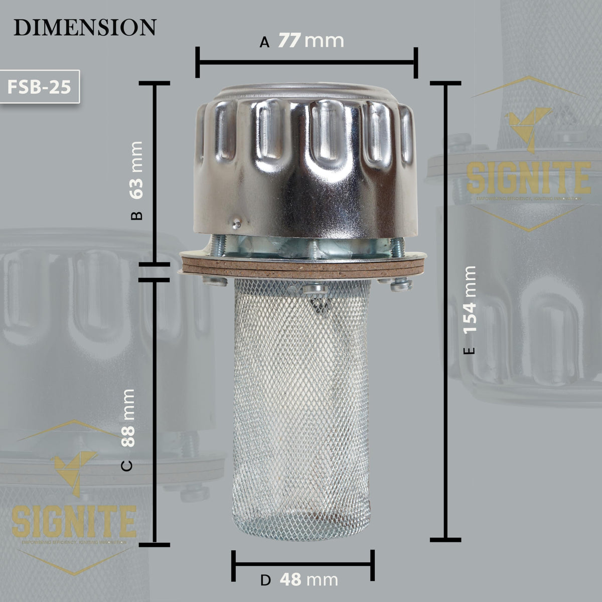 Flange Type Breathers Cap 25CFM/720 LPM 40 Micron Filtration 6 Hole Chrome Steel Alloy B692