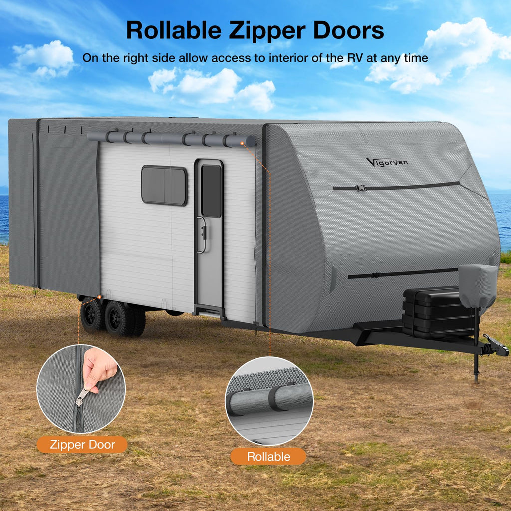 30-33FT Water-Resistant Travel Trailer RV Cover Y7132