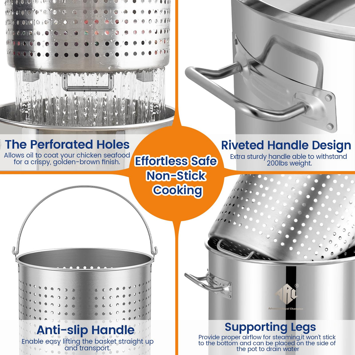 40QT Seafood Boil Pot with Propane Burner Set X825