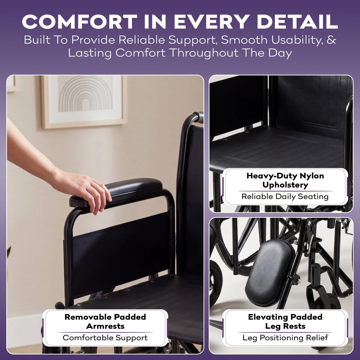 Heavy Duty Bariatric Wheelchair 700lb 28” Seat Width G875