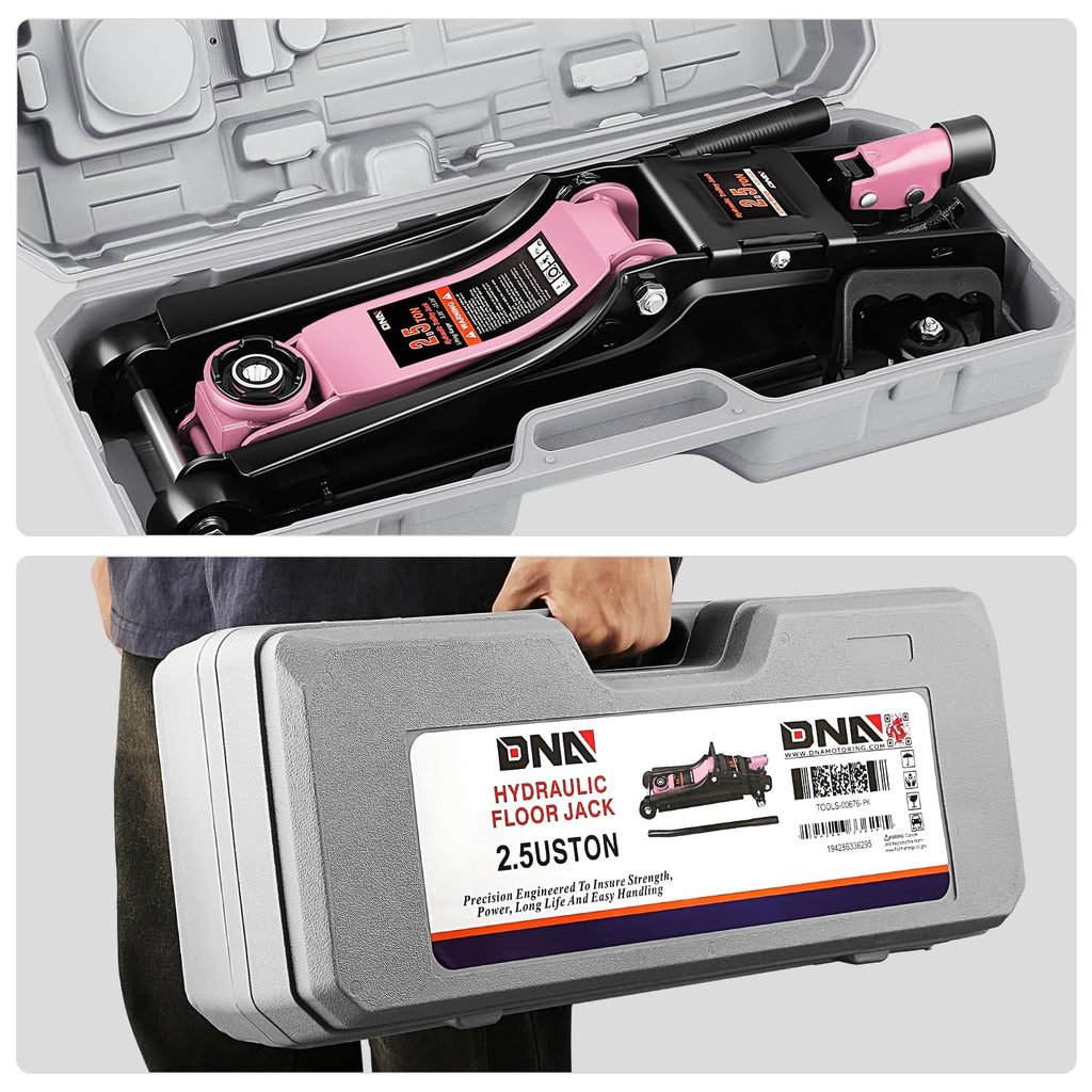 Low Profile Hydraulic Trolley Floor Jack 2.5 Ton Pink B86363