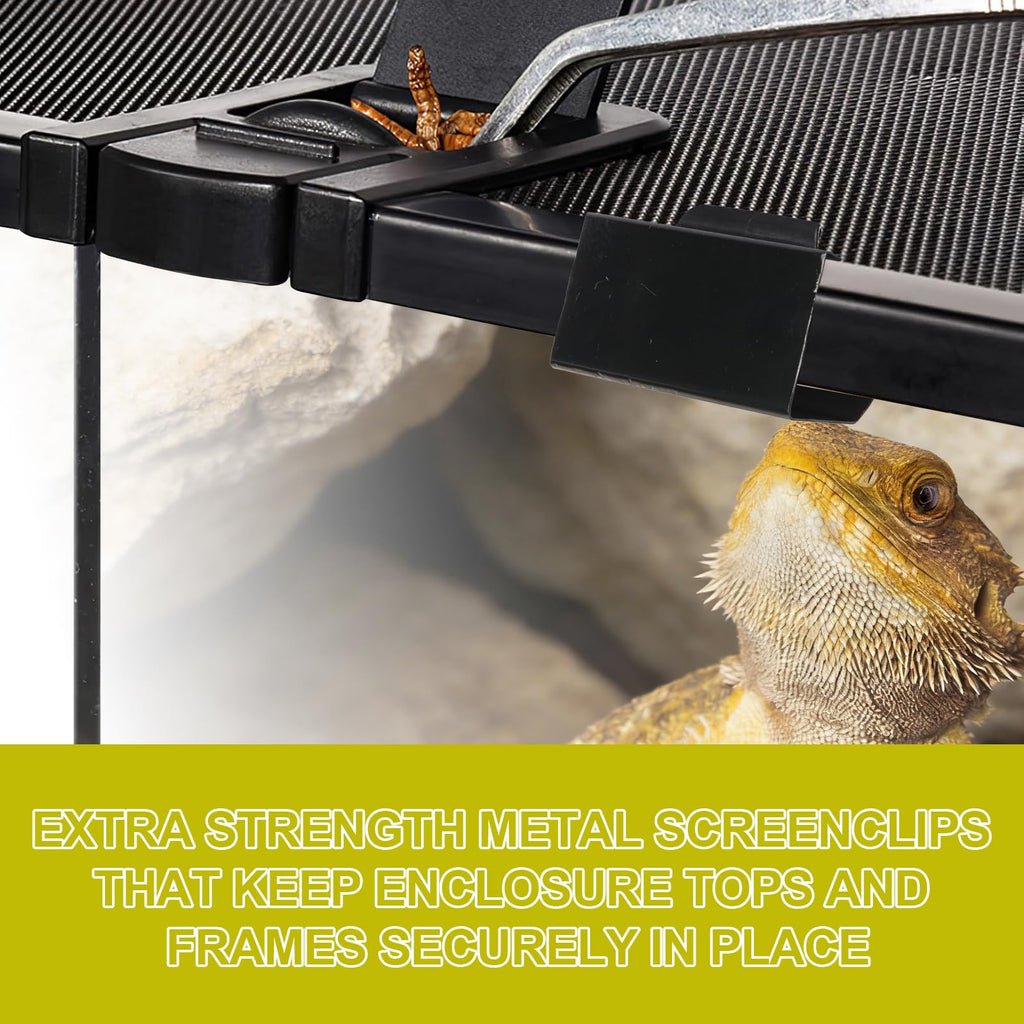 Heavy Duty Screen Clips for Reptile Terrarium Covers P99581