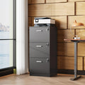 3 Drawer Wood File Cabinet with Lock I37596
