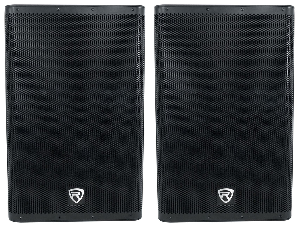 15" Active Powered Speaker with 2-Channel Mixer, 2-Pack Q20270