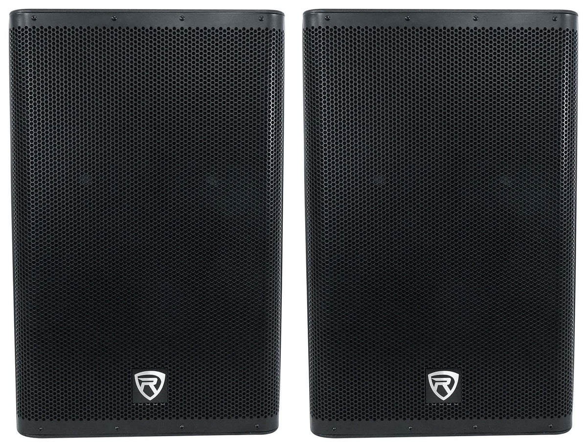 15" Active Powered Speaker with 2-Channel Mixer, 2-Pack Q20270