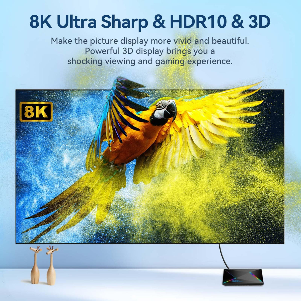 Android TV Box 4GB RAM 32GB ROM 4K 8K WIFI6 1000M Ethernet C437121