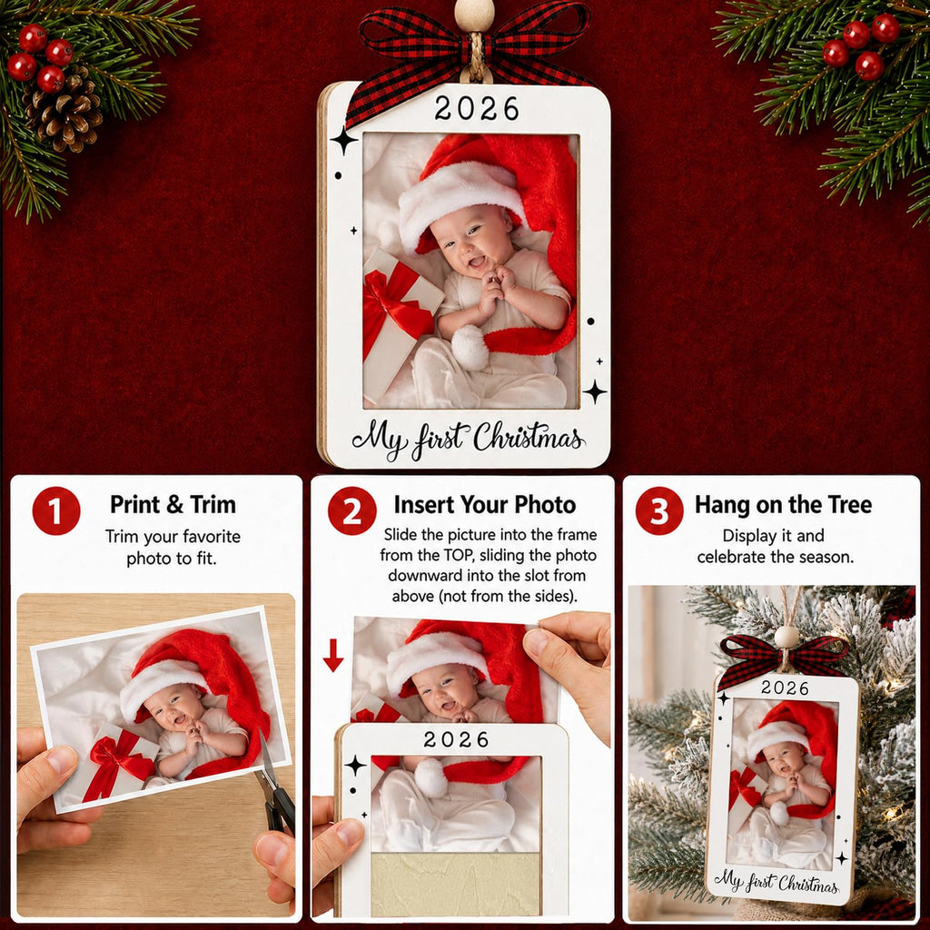 Baby's First Christmas Ornament 2026 Picture Frame C400199