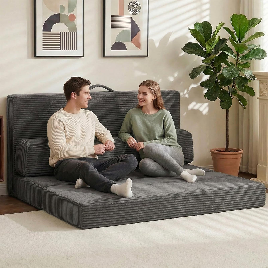 6 inch Tri-Folding Full Size Grey Mattress R627559