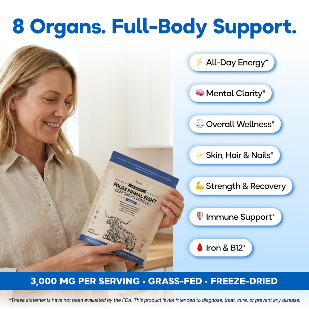 Grass Fed Beef Organ Supplement 3000mg 8 Organs 120 Capsules K357215