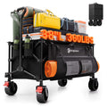 220L Collapsible Beach Wagon Cart, 360lbs Heavy Duty, Black P30849