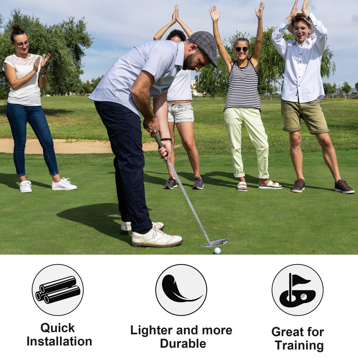 Right Handed Golf Putter with 2 Golf Balls O9063