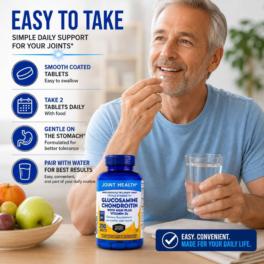 Glucosamine Chondroitin MSM D3 Joint Supplement Tablets 200 Count R89368