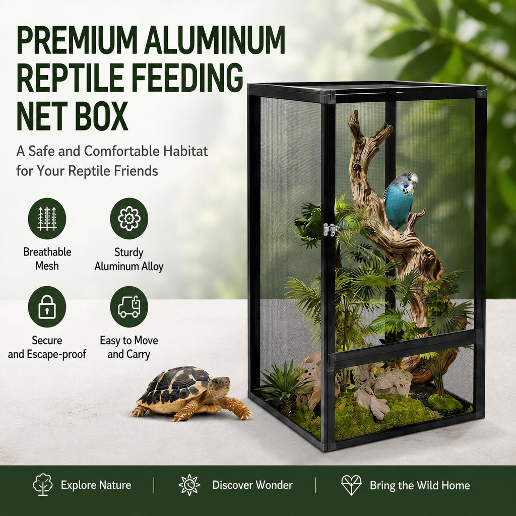 Aluminum Reptile Terrarium Enclosure with Locking Latches T276867