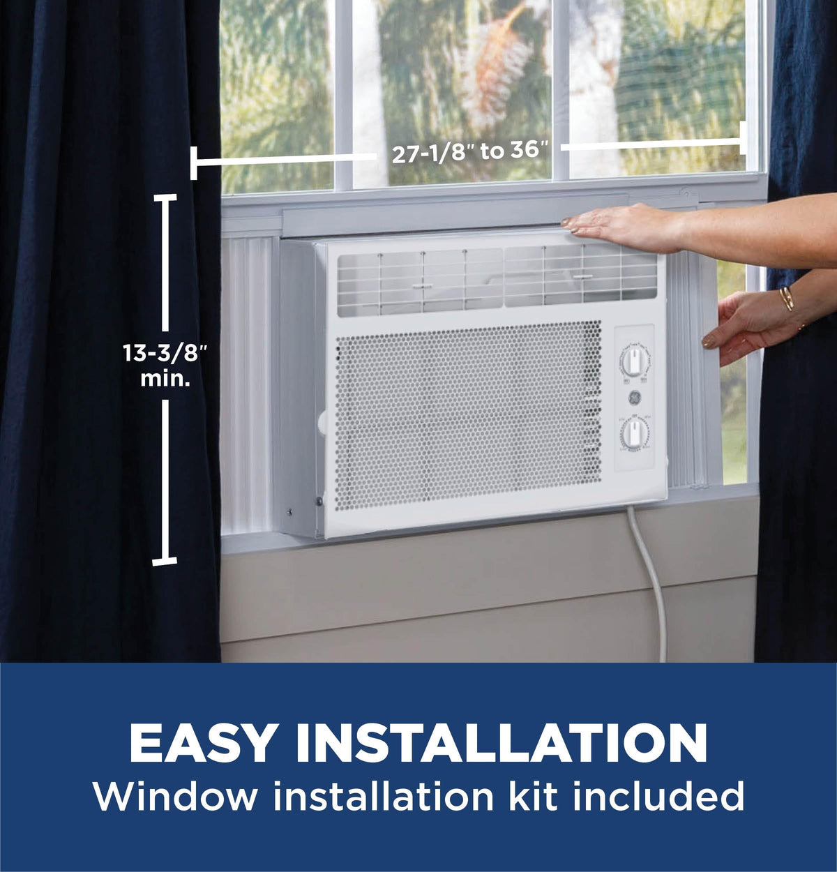White 5,000 BTU Window Air Conditioner with Manual Controls V583