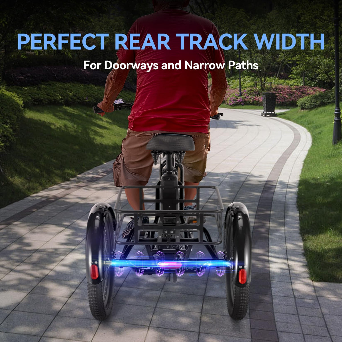 20'' Folding Electric Trike 750W 3-Wheel Bike with Removable Battery O17186