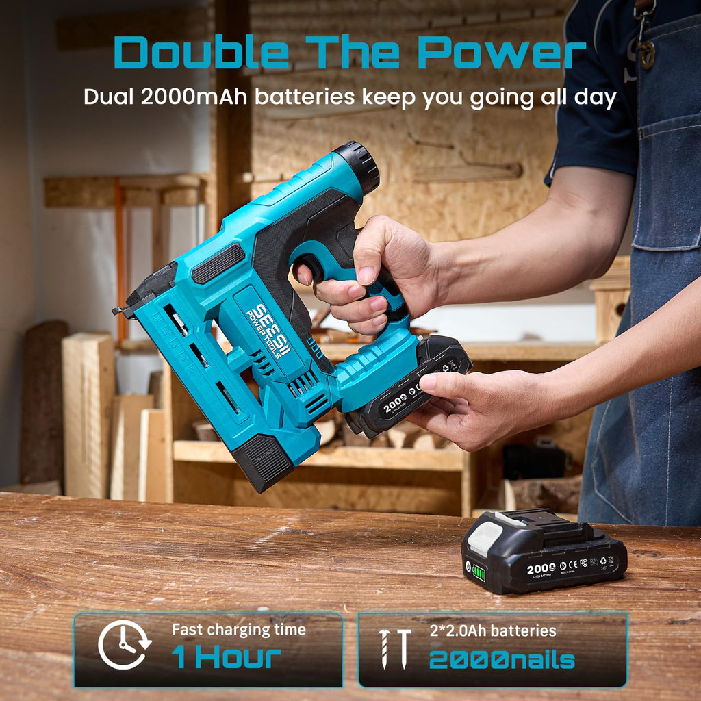 18 Gauge Cordless Brad Nailer and Stapler Gun N63283
