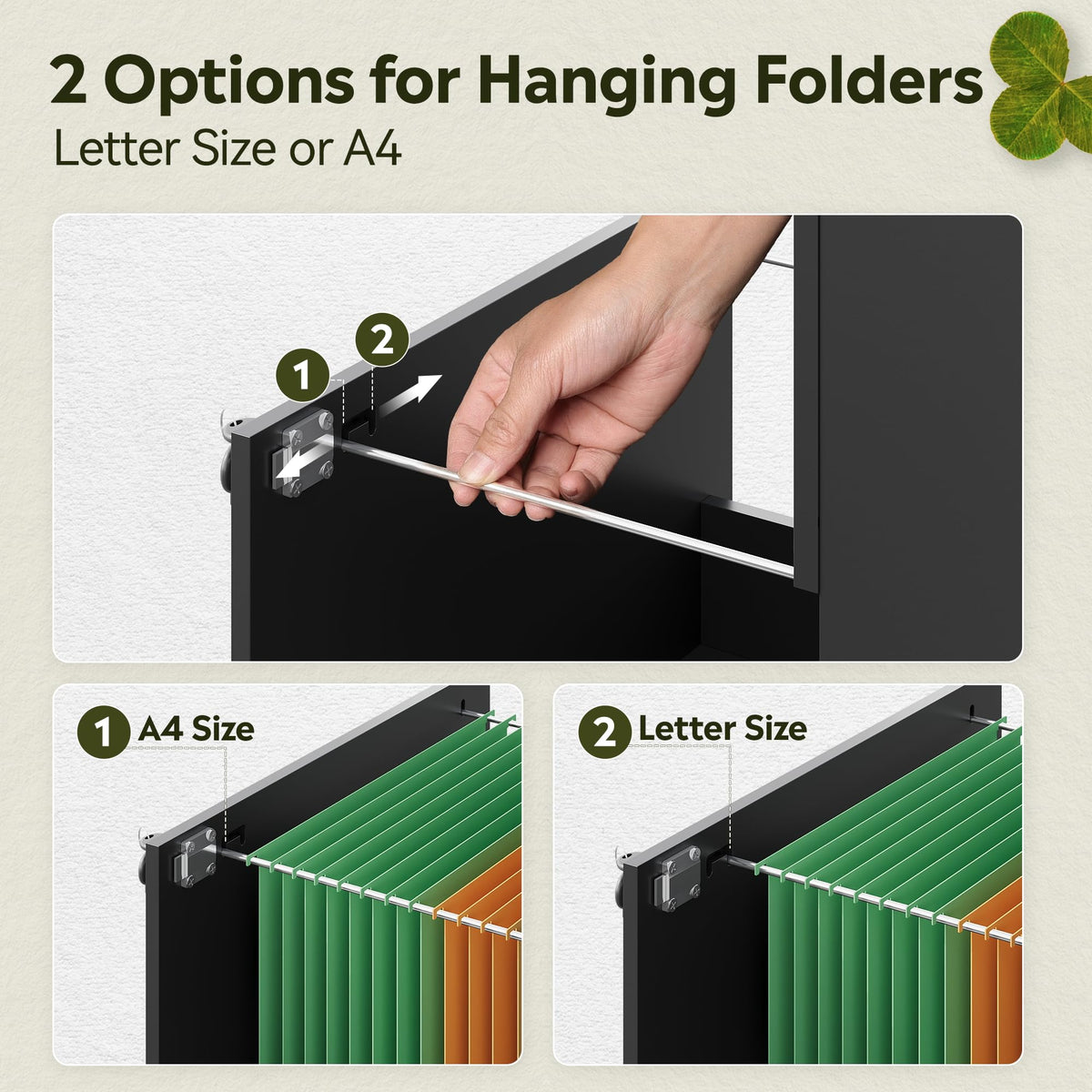 3 Drawer Wood File Cabinet with Lock I37596