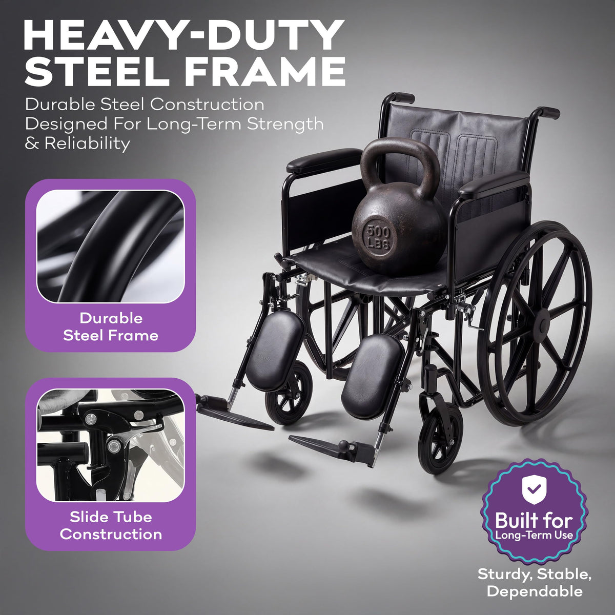 Heavy Duty Bariatric Wheelchair 700lb 28” Seat Width G875