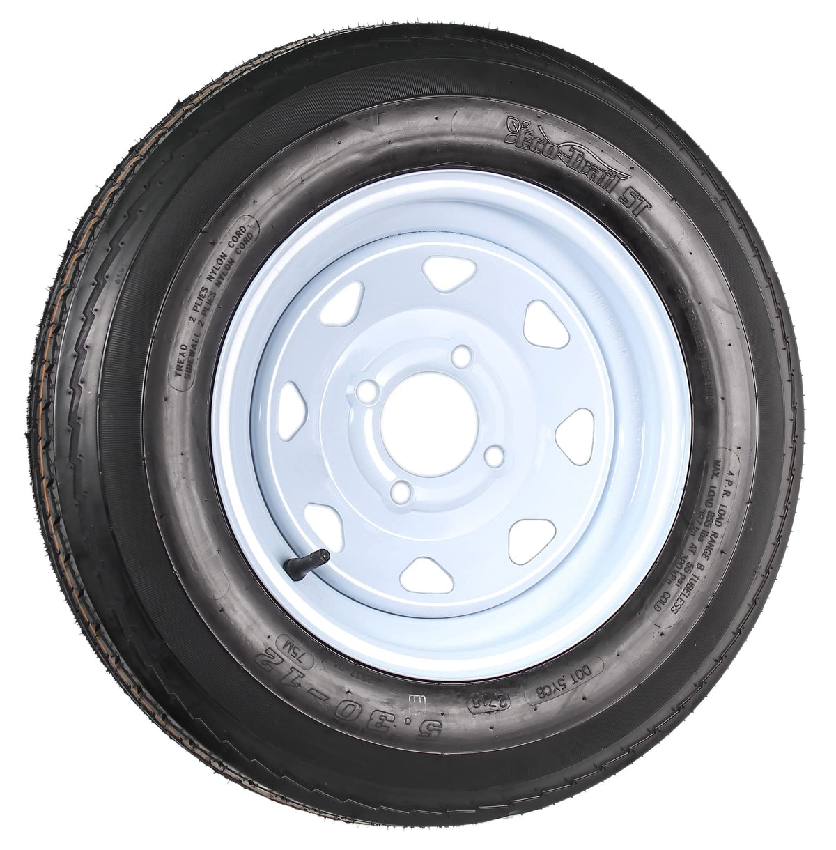 2-Pack Trailer Tire Rim Assembly 12 Inch 4 Lug T9987